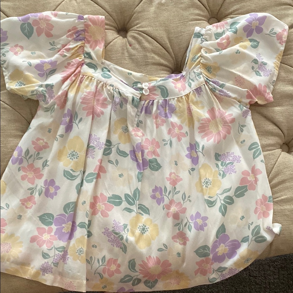 Derek Heart Kids Floral Blouse - Pink, Yellow, Purple